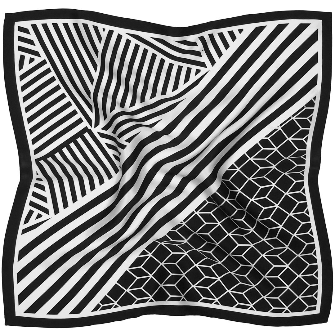 AD7-078 Jedwabna minimalistyczna dwustronna, 68x68 cm